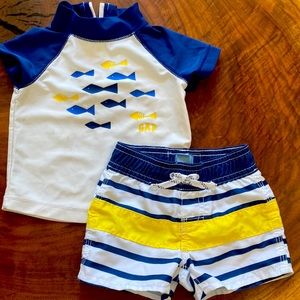 Baby Gap 0-3mo swim set.
